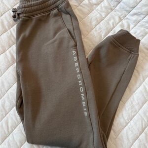 Abercrombie Brown Logo Joggers